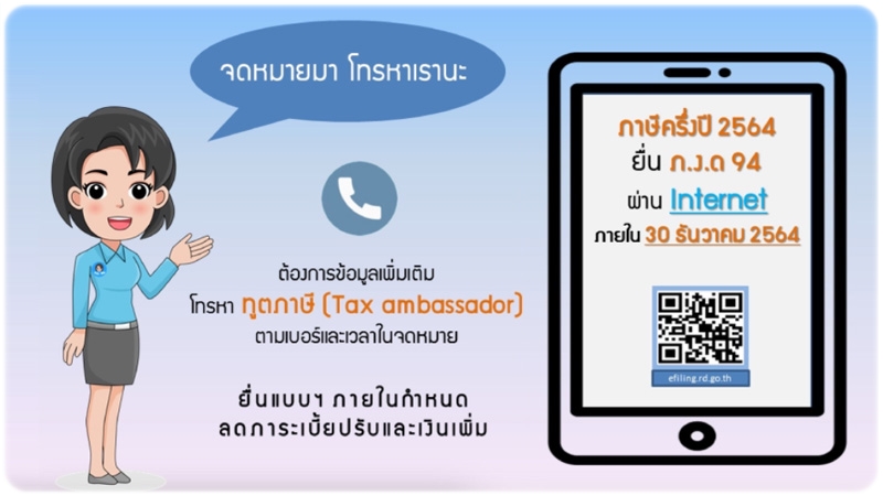 ยื่น ภ.ง.ด.94 ภายใน 30 ธันวาคม 2564